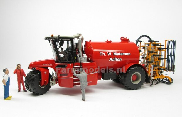 COMBISET: ND-VERVAET Hydro Trike + VEENHUIS Bouwlandbemester (Verkruimelrollen) RED TANK + Th. W. Mateman LOGO 1:32 Marge Models  MM1819-Mateman-3-COMBI