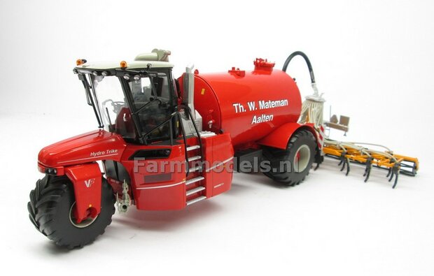 COMBISET: ND-VERVAET Hydro Trike + VEENHUIS Bouwlandbemester (Verkruimelrollen) RED TANK + Th. W. Mateman LOGO 1:32 Marge Models  MM1819-Mateman-3-COMBI