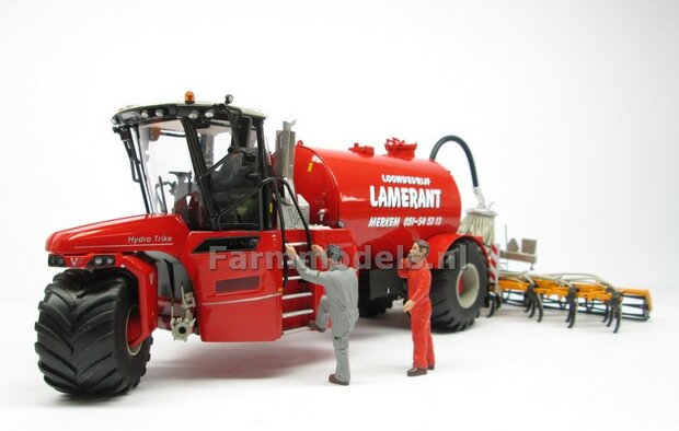 COMBISET: ND-VERVAET Hydro Trike + VEENHUIS Bouwlandbemester (Verkruimelrollen) RED TANK + LAMERANT LOGO 1:32 Marge Models  MM1819-LAMERANT-3-COMBI