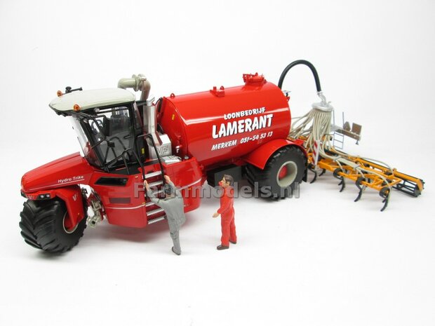 COMBISET: ND-VERVAET Hydro Trike + VEENHUIS Bouwlandbemester (Verkruimelrollen) RED TANK + LAMERANT LOGO 1:32 Marge Models  MM1819-LAMERANT-3-COMBI