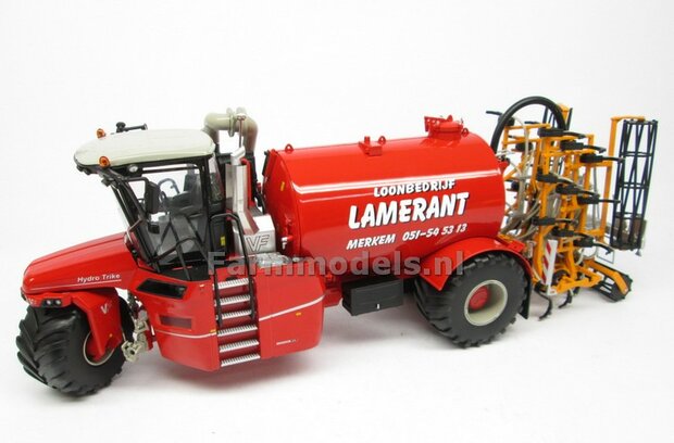 COMBISET: ND-VERVAET Hydro Trike + VEENHUIS Bouwlandbemester (Verkruimelrollen) RED TANK + LAMERANT LOGO 1:32 Marge Models  MM1819-LAMERANT-3-COMBI