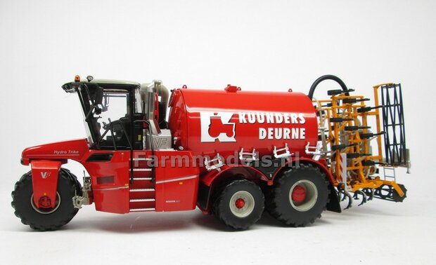 COMBISET: ND-VERVAET Hydro Trike XL, RED TANK + KUUNDERS LOGO + VMR VEENHUIS Bemester met verkruimelrollen 1:32 Marge Models  MM1819-KUUNDERS-5-COMBI