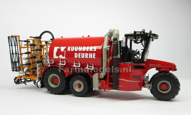 COMBISET: ND-VERVAET Hydro Trike XL, RED TANK + KUUNDERS LOGO + VMR VEENHUIS Bemester met verkruimelrollen 1:32 Marge Models  MM1819-KUUNDERS-5-COMBI