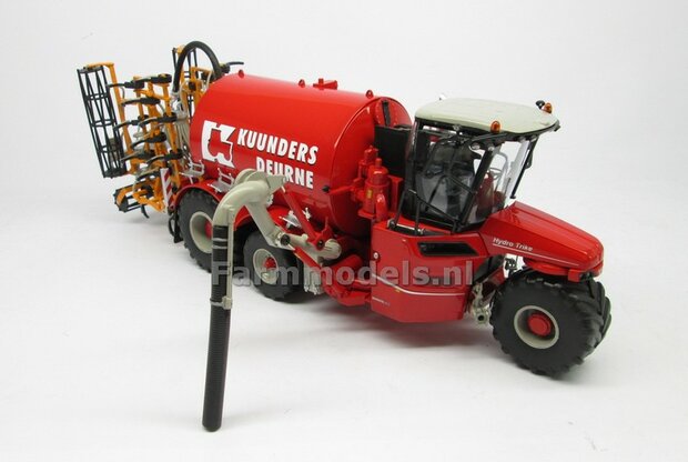 COMBISET: ND-VERVAET Hydro Trike XL, RED TANK + KUUNDERS LOGO + VMR VEENHUIS Bemester met verkruimelrollen 1:32 Marge Models  MM1819-KUUNDERS-5-COMBI