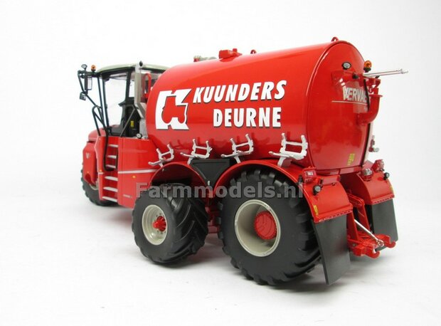 COMBISET: ND-VERVAET Hydro Trike XL, RED TANK + KUUNDERS LOGO + VMR VEENHUIS Bemester met verkruimelrollen 1:32 Marge Models  MM1819-KUUNDERS-5-COMBI