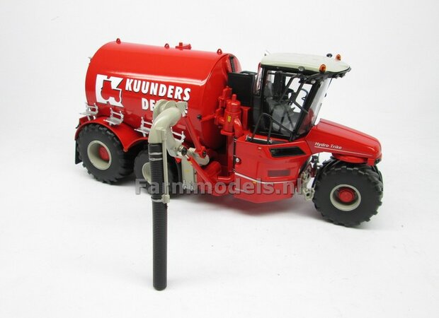 COMBISET: ND-VERVAET Hydro Trike XL, RED TANK + KUUNDERS LOGO + VMR VEENHUIS Bemester met verkruimelrollen 1:32 Marge Models  MM1819-KUUNDERS-5-COMBI