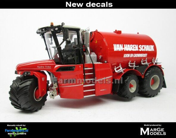 ND-VERVAET Hydro Trike XL, RED TANK + VAN HAREN Logo&#039;s 1:32 Marge Models  MM1819-VANHAREN-5