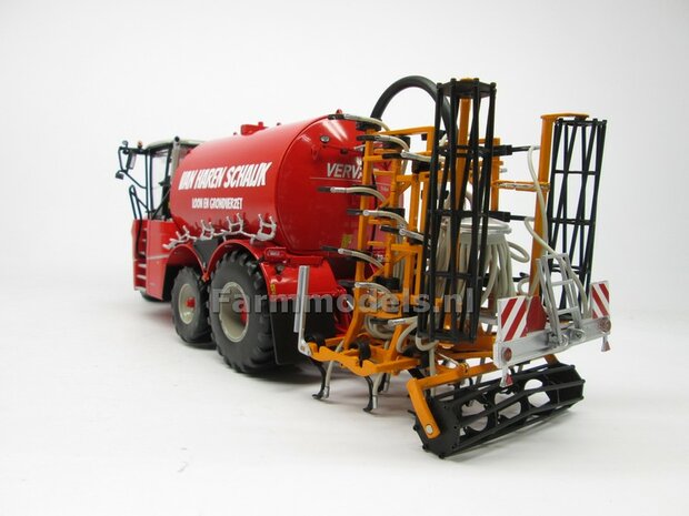 COMBISET: ND-VERVAET Hydro Trike XL, RED TANK + VAN HAREN LOGO + VMR VEENHUIS Bemester met verkruimelrollen 1:32 Marge Models  MM1819-VANHAREN-5-COMBI