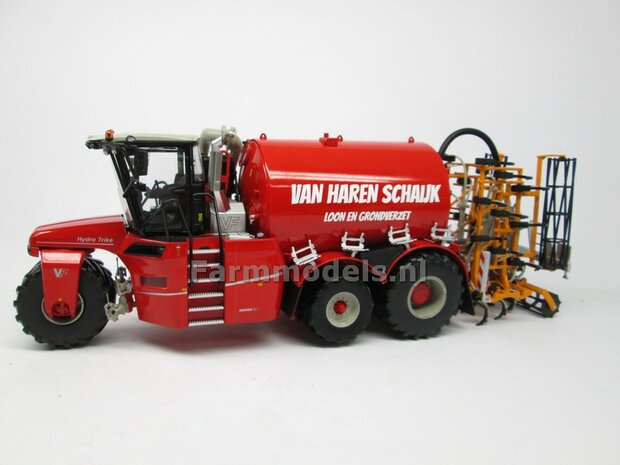 COMBISET: ND-VERVAET Hydro Trike XL, RED TANK + VAN HAREN LOGO + VMR VEENHUIS Bemester met verkruimelrollen 1:32 Marge Models  MM1819-VANHAREN-5-COMBI