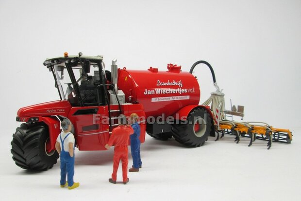 COMBISET: ND-VERVAET Hydro Trike + VEENHUIS Bouwlandbemester (Verkruimelrollen) RED TANK + Wiechertjes LOGO 1:32 Marge Models  MM1819-Wiechertjes-3-COMBI