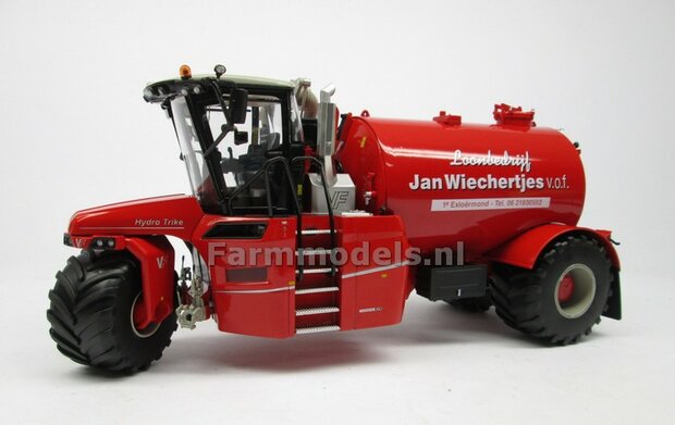 COMBISET: ND-VERVAET Hydro Trike + VEENHUIS Bouwlandbemester (Verkruimelrollen) RED TANK + Wiechertjes LOGO 1:32 Marge Models  MM1819-Wiechertjes-3-COMBI