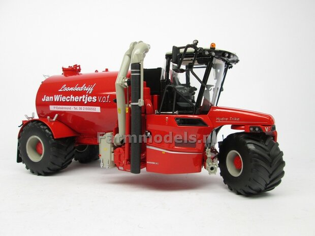 COMBISET: ND-VERVAET Hydro Trike + VEENHUIS Bouwlandbemester (Verkruimelrollen) RED TANK + Wiechertjes LOGO 1:32 Marge Models  MM1819-Wiechertjes-3-COMBI