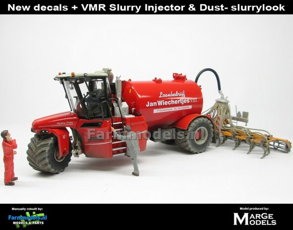 COMBISET: Dirty &amp; ND-VERVAET Hydro Trike STOF- &amp; MESTLOOK + VEENHUIS Bouwlandbemester (Verkruimelrollen) RED TANK + Wiechertjes LOGO 1:32   MM1819-Wiechertjes-3-COMBI-D