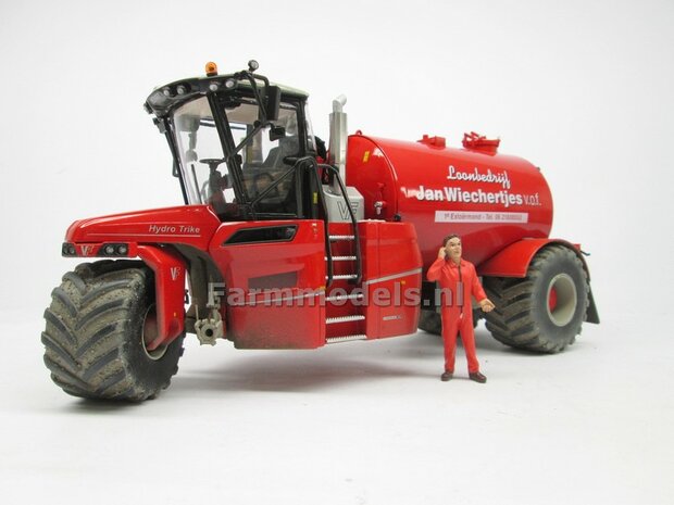 COMBISET: Dirty &amp; ND-VERVAET Hydro Trike STOF- &amp; MESTLOOK + VEENHUIS Bouwlandbemester (Verkruimelrollen) RED TANK + Wiechertjes LOGO 1:32   MM1819-Wiechertjes-3-COMBI-D