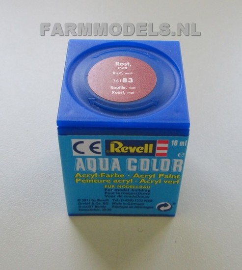 koppel vloeistof onhandig 36183 Roest Revell / Rust / Rost, matt m AQUA COLOR - Farmmodels -  Miniaturen - Onderdelen - Stickers - Banden